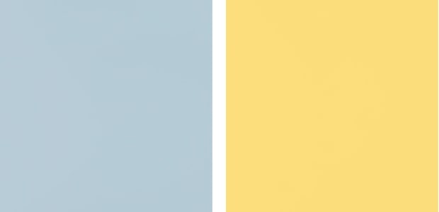 Culori pentru doua dormitoare pentru copii: albastru deschis si galben