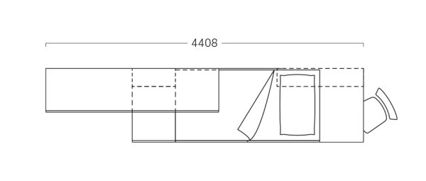 Plan dormitor latime 440 cm