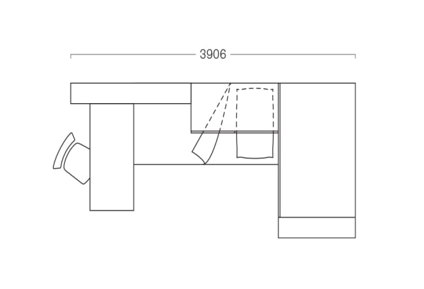 Plan dormitor pentru o fata: dormitor 390 cm