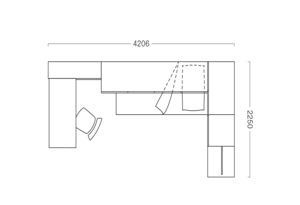 Planul de etaj al unui dormitor de fete de 10 m2